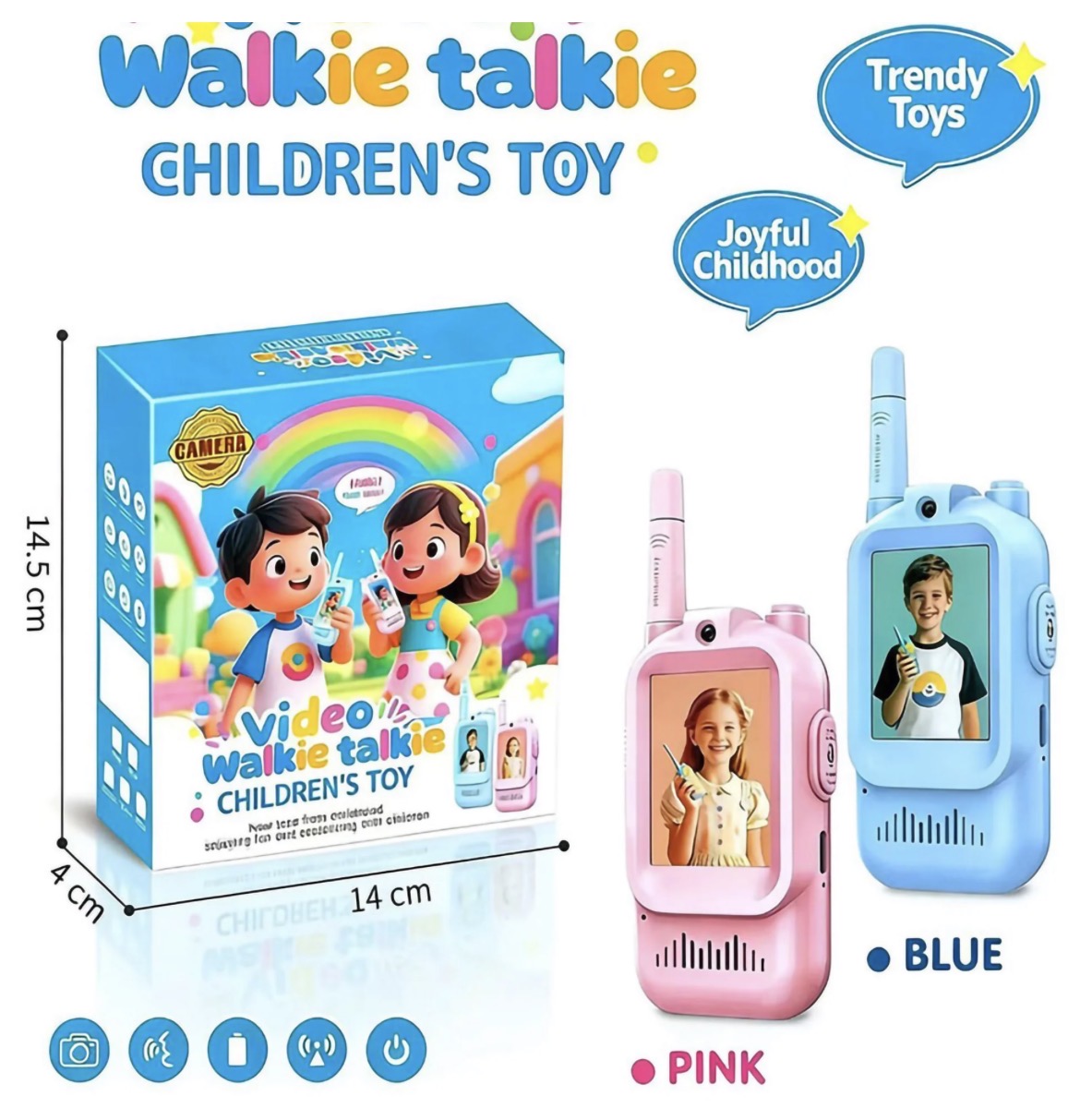 Kids Smart Walkie Talkies with Video Calling